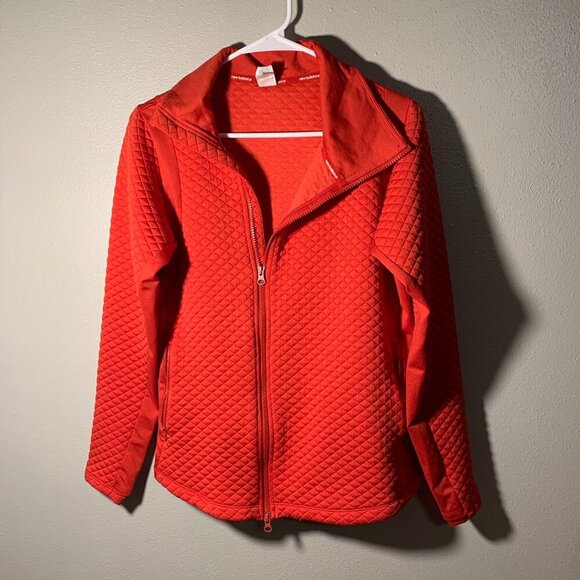 New Balance zip-up quilted jacket - size Large, Red - Picture 1 of 6